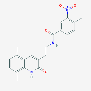 N-[2-(5,8-dimethyl-2-oxo-1H-quinolin-3-yl)ethyl]-4-methyl-3-nitrobenzamide