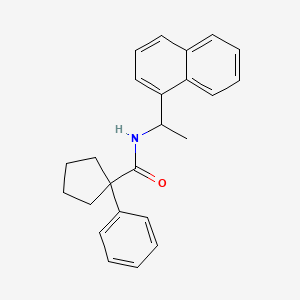 molecular formula C24H25NO B2779784 N-(1-(1-萘基)乙基)(苯基环戊基)甲酰胺 CAS No. 1022232-37-6