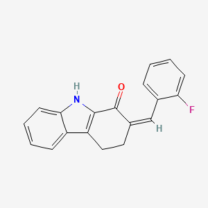 molecular formula C19H14FNO B2779798 (2Z)-2-[(2-氟苯基)甲亚甲基]-2,3,4,9-四氢-1H-咔唑-1-酮 CAS No. 1351509-64-2