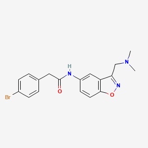2-(4-Bromophenyl)-N-[3-[(dimethylamino)methyl]-1,2-benzoxazol-5-yl]acetamide