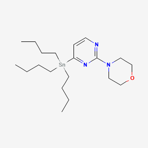 molecular formula C20H37N3OSn B2779805 4-[4-(三丁基锡基)嘧啶-2-基]吗啉 CAS No. 1416251-41-6