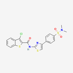 3-chloro-N-{4-[4-(dimethylsulfamoyl)phenyl]-1,3-thiazol-2-yl}-1-benzothiophene-2-carboxamide
