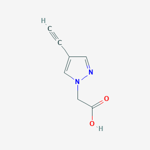 molecular formula C7H6N2O2 B2779812 2-(4-乙炔基-1H-吡唑-1-基)乙酸 CAS No. 1354706-46-9