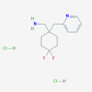 molecular formula C13H20Cl2F2N2 B2779814 [4,4-Difluoro-1-(pyridin-2-ylmethyl)cyclohexyl]methanamine dihydrochloride CAS No. 1992956-97-4