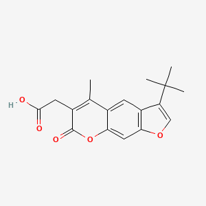 molecular formula C18H18O5 B2779822 (3-叔丁基-5-甲基-7-氧代-7H-呋罗[3,2-g]咔咪-6-基)乙酸 CAS No. 664366-05-6