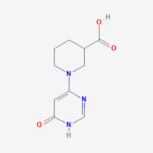 molecular formula C10H13N3O3 B2779829 1-(6-Oxo-1H-pyrimidin-4-YL)piperidine-3-carboxylic acid CAS No. 1603098-08-3
