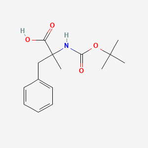 molecular formula C15H21NO4 B2779837 2-(Boc-amino)-2-methyl-3-phenylpropanoic acid CAS No. 111771-58-5; 53940-88-8; 86778-91-8