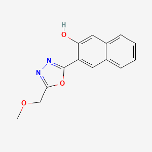 molecular formula C14H12N2O3 B2779838 3-[5-(甲氧基甲基)-1,3,4-噁二唑-2-基]萘-2-醇 CAS No. 2094620-45-6