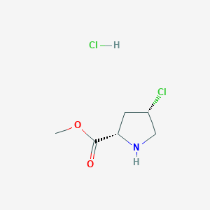 molecular formula C6H11Cl2NO2 B2779840 Methyl (2S,4S)-4-chloropyrrolidine-2-carboxylate;hydrochloride CAS No. 2305184-94-3