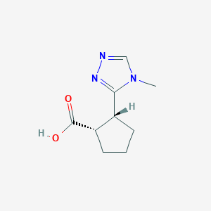 molecular formula C9H13N3O2 B2779845 (1S,2R)-2-(4-甲基-1,2,4-三唑-3-基)环戊烷-1-甲酸 CAS No. 2490322-91-1