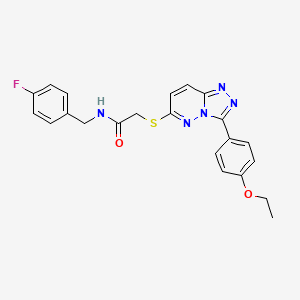 molecular formula C22H20FN5O2S B2779846 2-((3-(4-ethoxyphenyl)-[1,2,4]triazolo[4,3-b]pyridazin-6-yl)thio)-N-(4-fluorobenzyl)acetamide CAS No. 721964-53-0