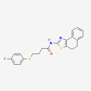molecular formula C21H19FN2OS2 B2779850 N-(4,5-dihydrobenzo[e][1,3]benzothiazol-2-yl)-4-(4-fluorophenyl)sulfanylbutanamide CAS No. 923089-09-2