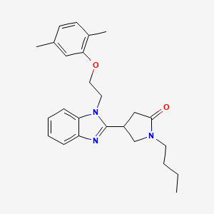 molecular formula C25H31N3O2 B2779859 4-{1-[2-(2,5-二甲基苯氧基)乙基]苯并咪唑-2-基}-1-丁基吡咯烷-2-酮 CAS No. 942863-98-1