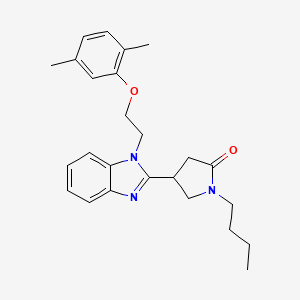 1-butyl-4-{1-[2-(2,5-dimethylphenoxy)ethyl]-1H-1,3-benzodiazol-2-yl}pyrrolidin-2-one