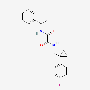 molecular formula C20H21FN2O2 B2779860 N1-((1-(4-氟苯基)环丙基甲基)-N2-(1-苯乙基)草酰胺 CAS No. 1049438-13-2