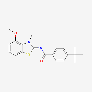 (Z)-4-(tert-butyl)-N-(4-methoxy-3-methylbenzo[d]thiazol-2(3H)-ylidene)benzamide