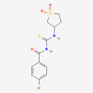 molecular formula C12H13BrN2O3S2 B2779873 4-溴-N-((1,1-二氧代四氢噻吩-3-基)羰基硫酰基)苯甲酰胺 CAS No. 620590-30-9