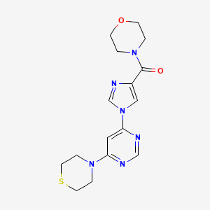 morpholino(1-(6-thiomorpholinopyrimidin-4-yl)-1H-imidazol-4-yl)methanone