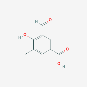 molecular formula C9H8O4 B2779889 3-Formyl-4-hydroxy-5-methylbenzoic acid CAS No. 775336-58-8