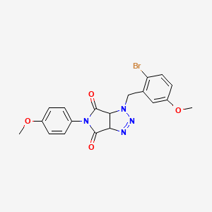 molecular formula C19H17BrN4O4 B2779891 1-(2-bromo-5-methoxybenzyl)-5-(4-methoxyphenyl)-1,6a-dihydropyrrolo[3,4-d][1,2,3]triazole-4,6(3aH,5H)-dione CAS No. 1052603-53-8