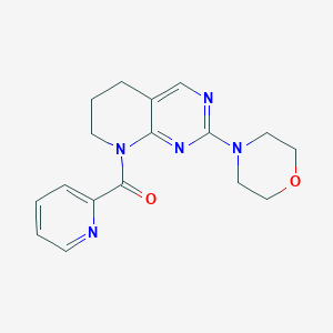 molecular formula C17H19N5O2 B2779895 (2-吗啉基-6,7-二氢吡啶并[2,3-d]嘧啶-8(5H)-基)(吡啶-2-基)甲酮 CAS No. 2189434-53-3