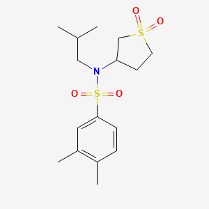 molecular formula C16H25NO4S2 B2779898 N-(1,1-dioxidotetrahydrothiophen-3-yl)-N-isobutyl-3,4-dimethylbenzenesulfonamide CAS No. 874787-58-3