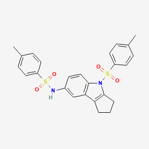 4-methyl-N-(4-tosyl-1,2,3,4-tetrahydrocyclopenta[b]indol-7-yl)benzenesulfonamide