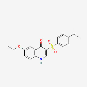 molecular formula C20H21NO4S B2779903 6-乙氧基-3-(4-异丙基苯基)磺酰-1H-喹啉-4-酮 CAS No. 866866-91-3