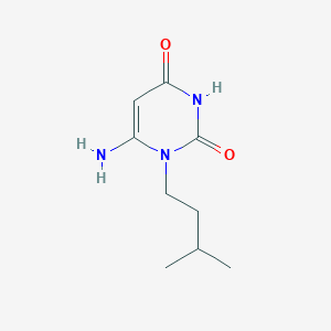 molecular formula C9H15N3O2 B2779904 6-amino-1-(3-methylbutyl)pyrimidine-2,4(1H,3H)-dione CAS No. 941234-20-4