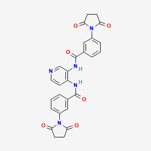 3-(2,5-dioxopyrrolidin-1-yl)-N-{3-[3-(2,5-dioxopyrrolidin-1-yl)benzamido]pyridin-4-yl}benzamide