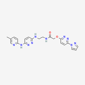 molecular formula C21H22N10O2 B2779915 2-氯-N-[4-(4-甲基苯基)-5-苯基-1,3-噻唑-2-基]-5-硝基苯甲酰胺 CAS No. 1428355-56-9