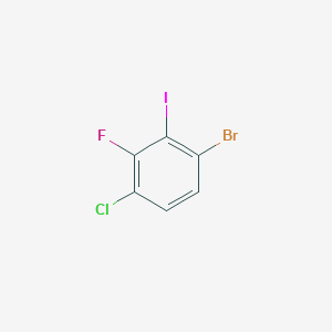 molecular formula C6H2BrClFI B2779917 6-Bromo-3-chloro-2-fluoroiodobenzene CAS No. 1820674-47-2