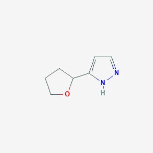 molecular formula C7H10N2O B2779918 3-(oxolan-2-yl)-1H-pyrazole CAS No. 1778695-51-4