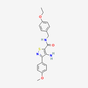 4-amino-N-[(4-ethoxyphenyl)methyl]-3-(4-methoxyphenyl)-1,2-thiazole-5-carboxamide