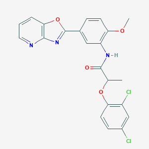 2-(2,4-dichlorophenoxy)-N-[2-methoxy-5-([1,3]oxazolo[4,5-b]pyridin-2-yl)phenyl]propanamide