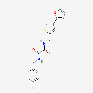 N'-[(4-fluorophenyl)methyl]-N-{[4-(furan-2-yl)thiophen-2-yl]methyl}ethanediamide