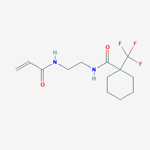 molecular formula C13H19F3N2O2 B2779927 N-[2-(Prop-2-enoylamino)ethyl]-1-(trifluoromethyl)cyclohexane-1-carboxamide CAS No. 2200459-61-4