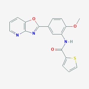 N-(2-methoxy-5-[1,3]oxazolo[4,5-b]pyridin-2-ylphenyl)-2-thiophenecarboxamide