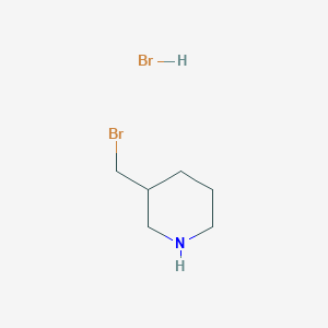 molecular formula C6H13Br2N B2779934 3-(Bromomethyl)piperidine hydrobromide CAS No. 1011407-68-3; 1187851-01-9