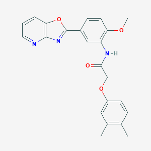 2-(3,4-dimethylphenoxy)-N-[2-methoxy-5-([1,3]oxazolo[4,5-b]pyridin-2-yl)phenyl]acetamide