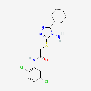 molecular formula C16H19Cl2N5OS B2779948 2-((4-氨基-5-环己基-4H-1,2,4-三唑-3-基)硫)-N-(2,5-二氯苯基)乙酰胺 CAS No. 586991-81-3