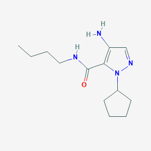 molecular formula C13H22N4O B2779956 4-Amino-N-butyl-1-cyclopentyl-1H-pyrazole-5-carboxamide CAS No. 2101195-20-2