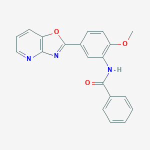 molecular formula C20H15N3O3 B277996 N-(2-methoxy-5-[1,3]oxazolo[4,5-b]pyridin-2-ylphenyl)benzamide 
