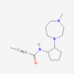 molecular formula C15H25N3O B2779961 N-[2-(4-Methyl-1,4-diazepan-1-yl)cyclopentyl]but-2-ynamide CAS No. 2411254-07-2