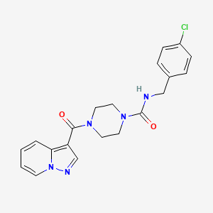 N-(4-chlorobenzyl)-4-(pyrazolo[1,5-a]pyridine-3-carbonyl)piperazine-1-carboxamide