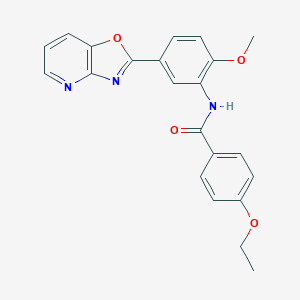 4-ethoxy-N-(2-methoxy-5-[1,3]oxazolo[4,5-b]pyridin-2-ylphenyl)benzamide