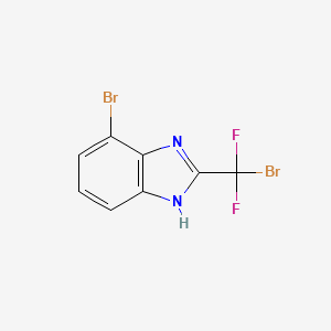 molecular formula C8H4Br2F2N2 B2779971 4-溴-2-[溴(二氟甲基)甲基]-1H-苯并咪唑 CAS No. 2366994-44-5