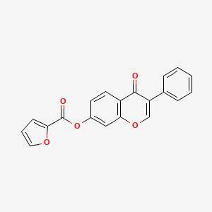 molecular formula C20H12O5 B2779973 4-氧代-3-苯基-4H-香豆素-7-基 呋喃-2-甲酸酯 CAS No. 786662-24-6