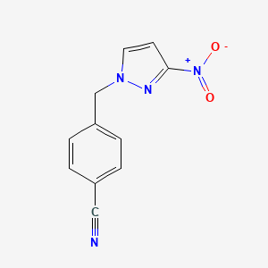 molecular formula C11H8N4O2 B2779975 4-[(3-硝基-1H-吡唑-1-基)甲基]苯甲腈 CAS No. 957265-89-3