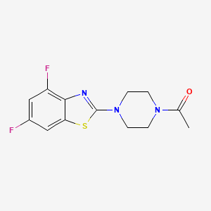 molecular formula C13H13F2N3OS B2779976 1-(4-(4,6-二氟苯并噻唑-2-基)哌嗪-1-基)乙酮 CAS No. 897481-83-3